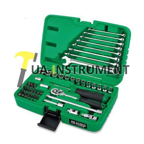 Набор инструмента TOPTUL 1/4" + ключи 49ед. GCAI4901 Кременчуг - изображение 1