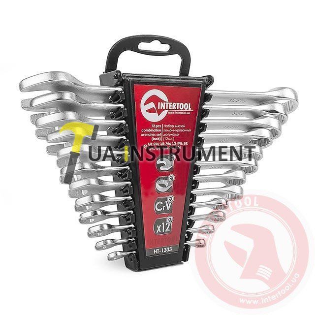 Набор ключей комбинированных 12 ед. дюймовых 1/4''-15/16'' Intertool HT-1303 Кременчуг - изображение 1