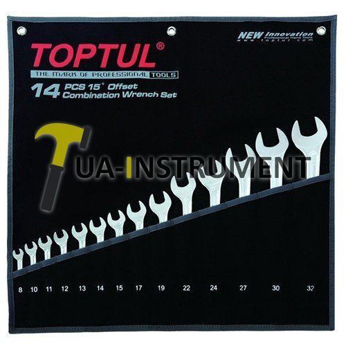 Набор ключей комбинированных TOPTUL 14 шт. 8-32 "Hi-Performance" GPAX1401 Кременчуг - изображение 1