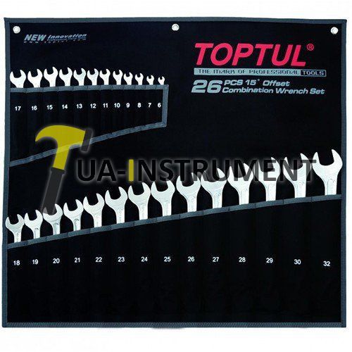 Набор ключей комбинированных TOPTUL 26 шт. 6-32 "Hi-Performance" GPAX2601 Кременчуг - изображение 1