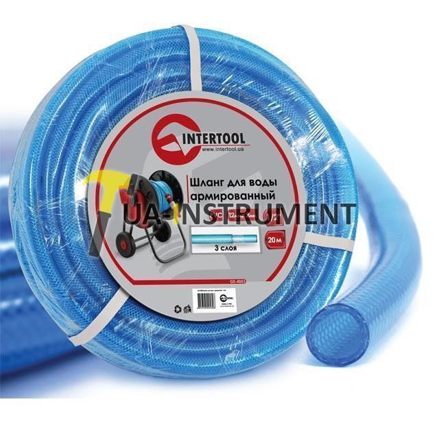 Шланг для воды 3-х слойный 1/2", 20м, армированный PVC Intertool GE-4053 Кременчуг - изображение 1