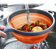 Друшляк складний силіконовий Frico FRU-088-Orange 40.5 см помаранчевий Киев