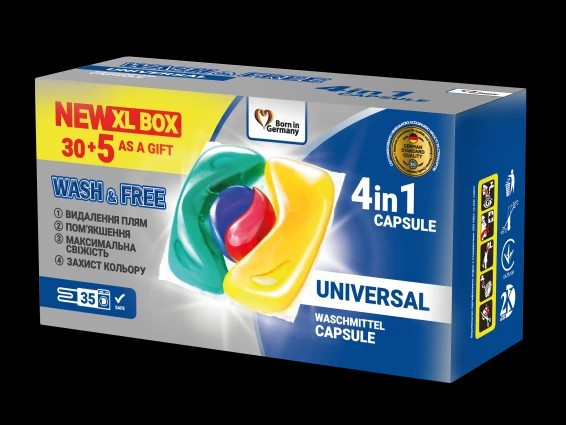Капсулы для стирки универсальные Wash Free 721945 35 шт Київ - изображение 1