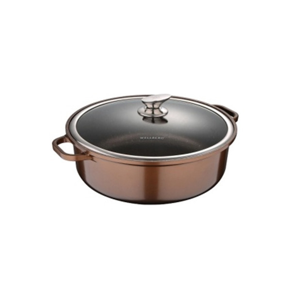 Каструля Wellberg WB-3324 7.4 л 28 см коричнева Киев - изображение 1