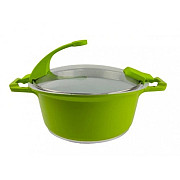 Каструля з кришкою Barton Steel BS-6920-green 20 см 2.1 л зелена Киев