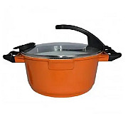 Каструля з кришкою Barton Steel BS-6924-orange 24 см 3.3 л оранжева Киев