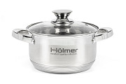 Каструля з кришкою Holmer CR-12520-SS 2 л 16 см Киев