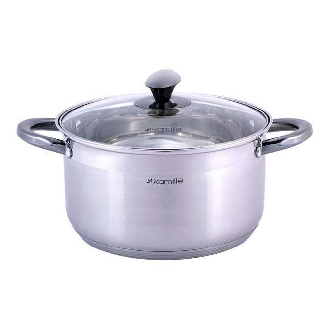 Каструля з кришкою Kamille KM-4924 5 л 24 см Киев - изображение 1