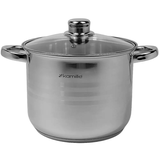 Каструля з кришкою Kamille KM-5401 4.5 л 20 см срібляста Киев - изображение 1