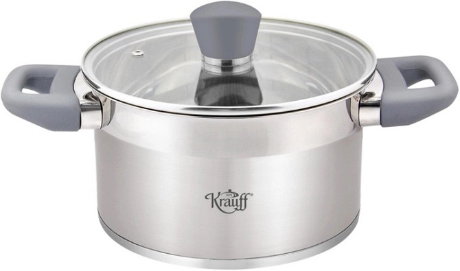 Каструля з кришкою Krauff Elite 26-238-057 20 см 3.6 л срібляста Киев - изображение 1