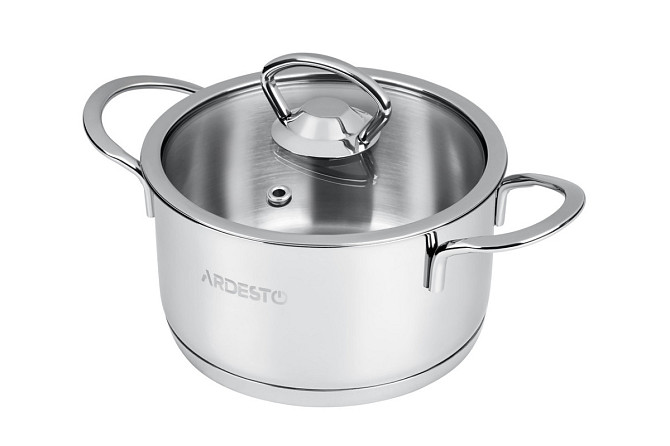 Каструля зі скляною кришкою Ardesto Luna AR-0612-S 1,2 л 14 см Киев - изображение 1