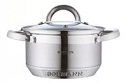 Каструля зі скляною кришкою Bohmann BH-0715-24 24 см Киев