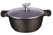 Каструля зі скляною кришкою Bohmann Black BH-15024-black 5 л 24 см Киев