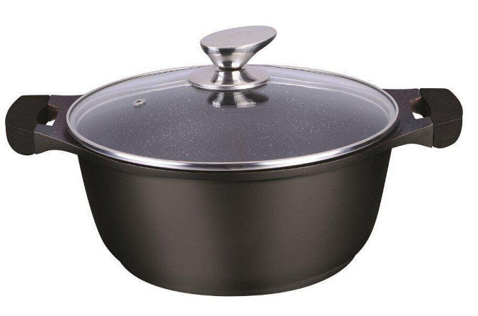 Каструля зі скляною кришкою Bohmann Black BH-15024-black 5 л 24 см Киев - изображение 1
