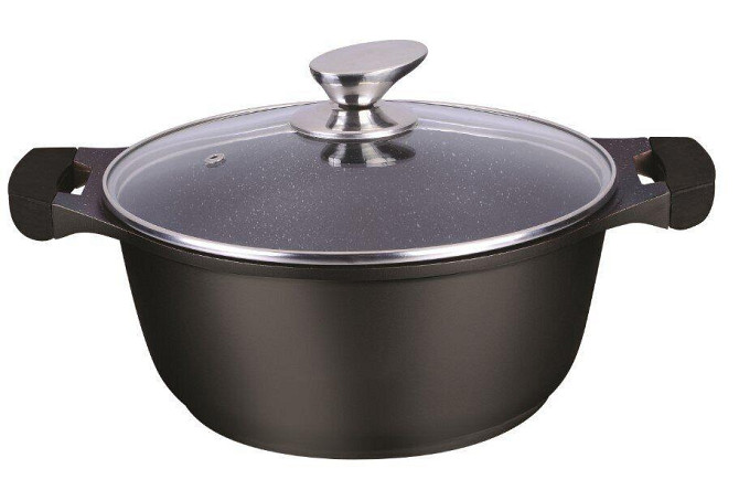 Каструля зі скляною кришкою Bohmann Black BH-15028-black 6.3 л 28 см Киев - изображение 1