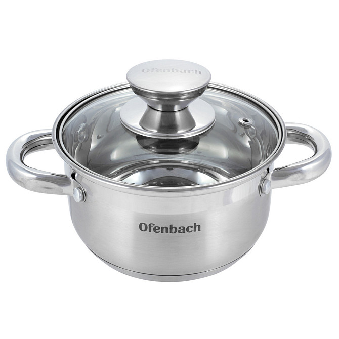 Каструля зі скляною кришкою Ofenbach KM-100511 1.7 л 16 см Киев - изображение 1