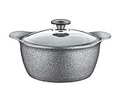 Каструля зі скляною кришкою OMS 3120-24-grey 24 см 4.5 л Киев