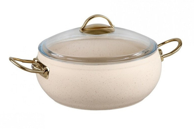 Каструля зі скляною кришкою OMS 3141-30-Ivory 7.5 л 30 см Киев - изображение 1