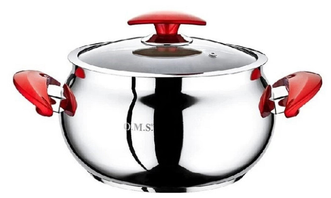 Каструля зі скляною кришкою OMS Ball-Shaped 2032-26 26 см 7.8 л Киев - изображение 1
