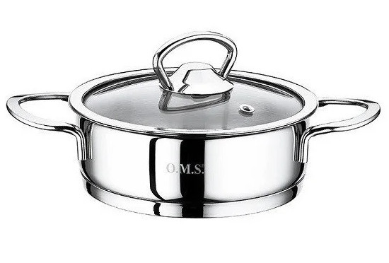 Каструля зі скляною кришкою OMS Cylinder 2008-07 0.7 л 14 см Киев - изображение 1