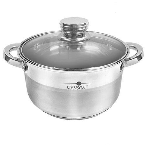 Каструля зі скляною кришкою Stenson Belly MH-2728 3.6 л 21.5 см Киев - изображение 1