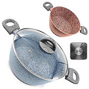 Каструля зі скляною кришкою Stenson Granite 10376-24 24 см Киев