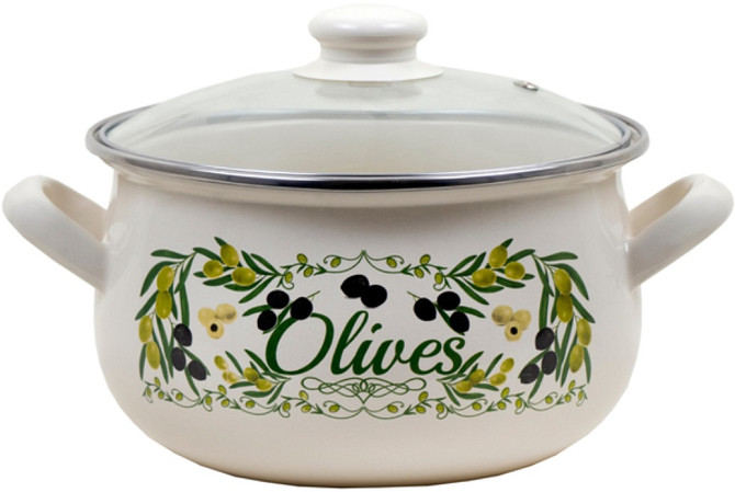 Каструля емальована Idea Home Olives 6832837 16 см 1.8 л Киев - изображение 1