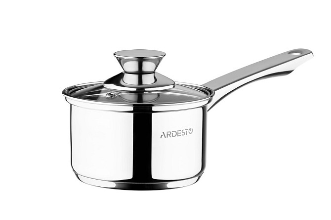 Ківш зі скляною кришкою Ardesto Gemini AR-3211-SS 14 см 1.1 л Киев - изображение 1