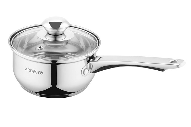 Ківш із скляною кришкою Ardesto Gemini Gourmet AR-1910-GSS 14 см 1 л Киев - изображение 1