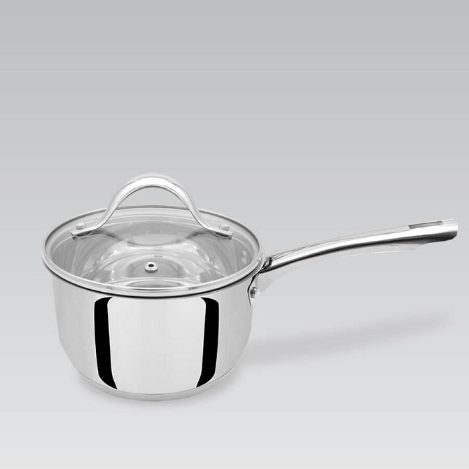 Ківш зі скляною кришкою Maestro MR-3519-16S 16 см 1.8 л Киев - изображение 1
