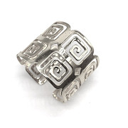 Кільце для серветок Зигзаги 6894 сріблясте Киев