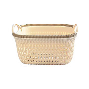 Корзина з ручками для зберігання речей Stenson 5472-M-Beige 24х1812 см бежевий Киев