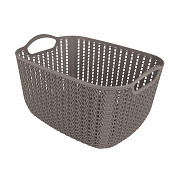 Кошик з ручками для зберігання речей Stenson 85525-M-gray 29х22х16 см сірий Киев