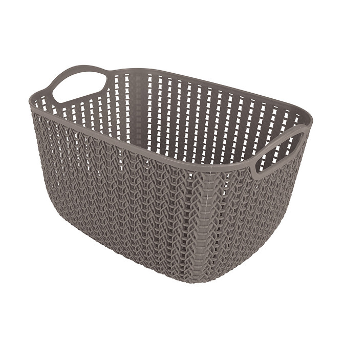 Кошик з ручками для зберігання речей Stenson 85525-M-gray 29х22х16 см сірий Киев - изображение 1