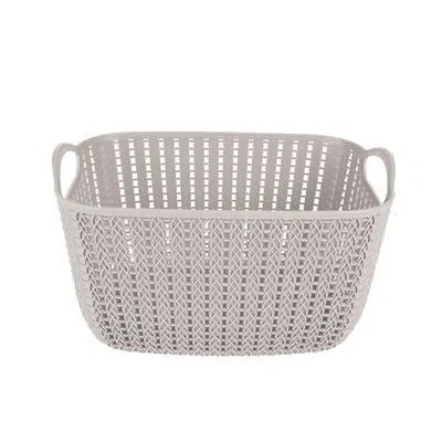 Кошик з ручками для зберігання речей Stenson 85525-M-white 29х22х16 см білий Киев - изображение 1