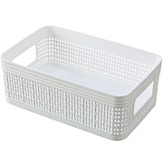 Кошик з ручками для зберігання речей Stenson TD-00915-L 34х27х8 см білий Киев