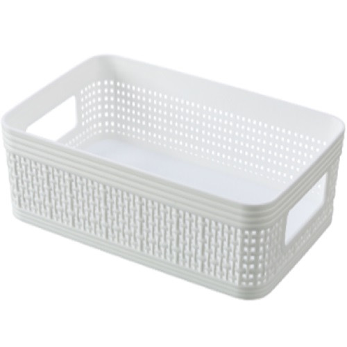Кошик з ручками для зберігання речей Stenson TD-00915-L 34х27х8 см білий Киев - изображение 1