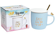 Кухоль з кришкою 375 мл Love is in the air Bona Di 380-420 Киев