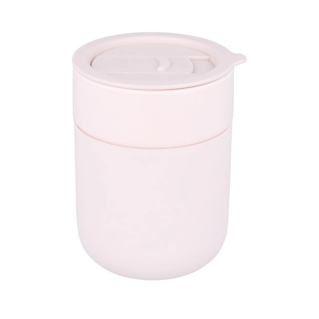 Кухоль з кришкою для кави Cute Travel Mugs 295-Pink 295 мл рожева Киев - изображение 1
