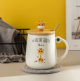 Кружка з кришкою та ложкою Do you like Giraffe Clos or no 7848 375 мл Киев