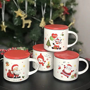 Кружка з кришкою та ложкою OLens Новий рік 7465-4 350 мл Киев