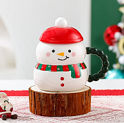 Кружка з кришкою новорічна Merry Christmas 1 13685 400 мл Киев