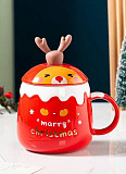 Кружка з кришкою новорічна Merry Christmas 1 13698 450 мл Киев