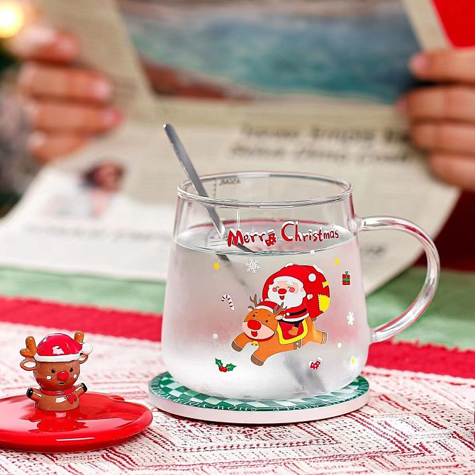 Кружка з кришкою новорічна Merry Christmas 2 13669 450 мл Киев - изображение 1