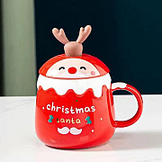 Кружка з кришкою новорічна Merry Christmas 3 13700 450 мл Киев