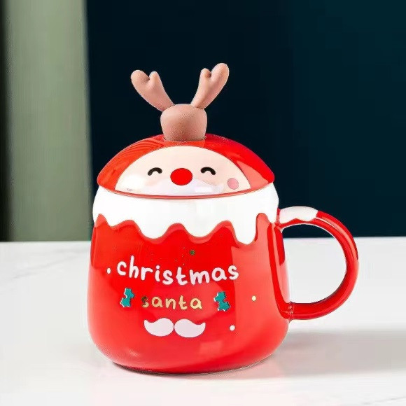 Кружка з кришкою новорічна Merry Christmas 3 13700 450 мл Киев - изображение 1