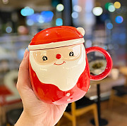Кухоль з кришкою новорічна Santa Claus 1 13714 350 мл Киев