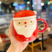 Кухоль з кришкою новорічна Santa Claus 2 13715 350 мл Киев