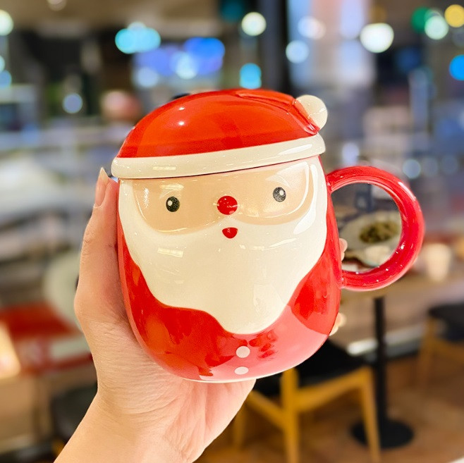Кухоль з кришкою новорічна Santa Claus 2 13715 350 мл Киев - изображение 1