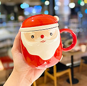 Кухоль з кришкою новорічна Santa Claus 3 13716 350 мл Киев